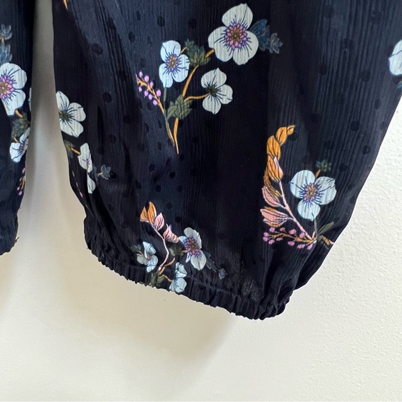 Rebecca Taylor Natalie Jumpsuit Silk One Shoulder Blue Floral Coquette feminine - Picture 8 of 16